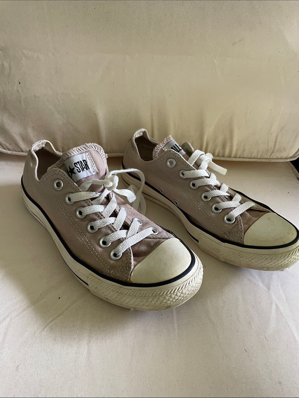 Converse all star shoes. Light grey-purple color. Size 8 women, 6 men.